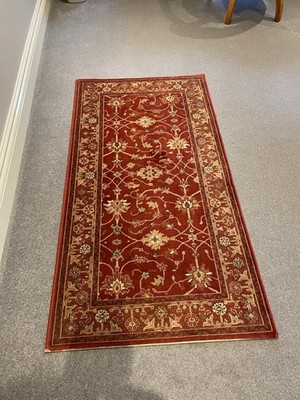 EIN WUNDERSCHÖNER VINTAGE KESHAN HANDGEFERTIGTER WOLLTEPPICH/TEPPICH, 62 1/2  x 32 1/2 . 