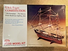 Vintage Guillow’s U.S.S. Frigate Constitution Old Ironsides 1:312 Wood Model Kit
