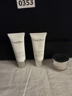 Natura Bissé Diamond Luminous Face 3-Piece Set Cleanser Mask Moisturizer 0.7 oz