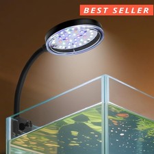 Clip On Aquarium Light 8W LED Fish Tank Gooseneck Light Dimmable Glamorous Glow