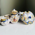 Antique French Faience Hand Painted Tableware Set Rouen & Etretat Normandy — photo 4