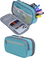 Big Capacity Pencil Case Large Pencil Bag Pouch 3 Comparments Pen Pencil Marker