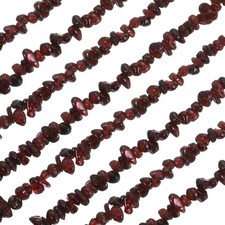 32 Inches 3-5mm Natural Garnet Gemstone Strand Chips Burgundy