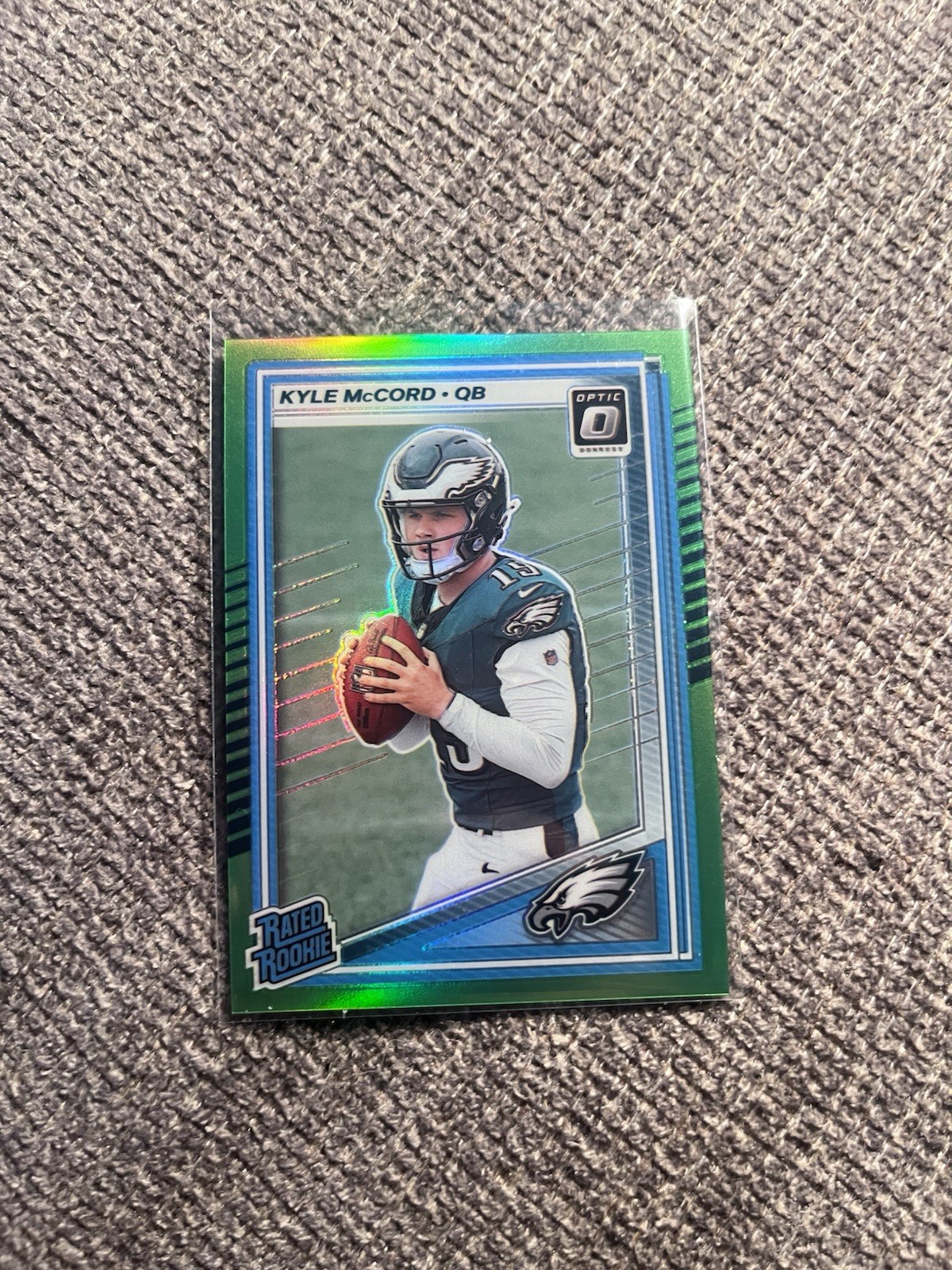 Panini 2023 Donruss Optic Kyle McCord Rated Rookie Eagles Green /199 #283