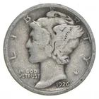 VG+ 1926-D Mercury 90% Silver Dime *9589
