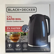 BLACK+DECKER KE1555GY 1.7L Rapid Boil Electric Cordless Kettle Auto with ShutOff