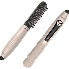Hair Straightener Brush Ceramic Negative Ionic Comb 16 Temp Settings LED