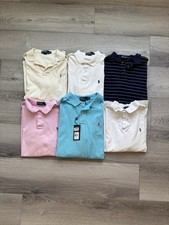 Lot Of 6 Polo Ralph Lauren Men  s Polo Shirts Rare Colors Some New With Tags