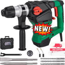 Taladro percutor rotativo SDS-Plus de 1-1/4", 12.5 A, 3 funciones, con cable, co