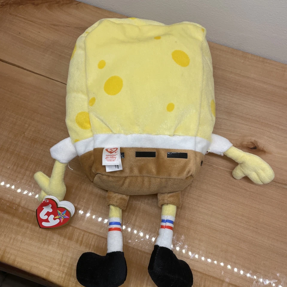 Pantalones cuadrados Bob Esponja TY Beanie Buddies 12" de alto peluche Foto 3 de 4