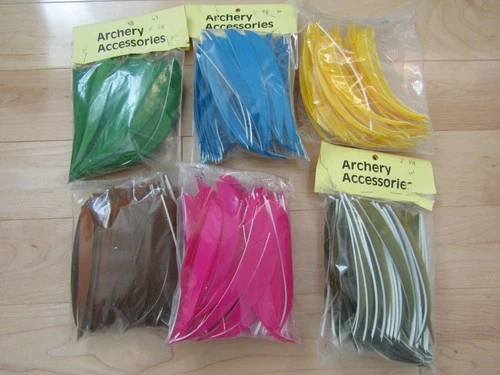 Large Lot 500 PCS.Right Wing 5" Archery Feathers For Arrows 6 Colors