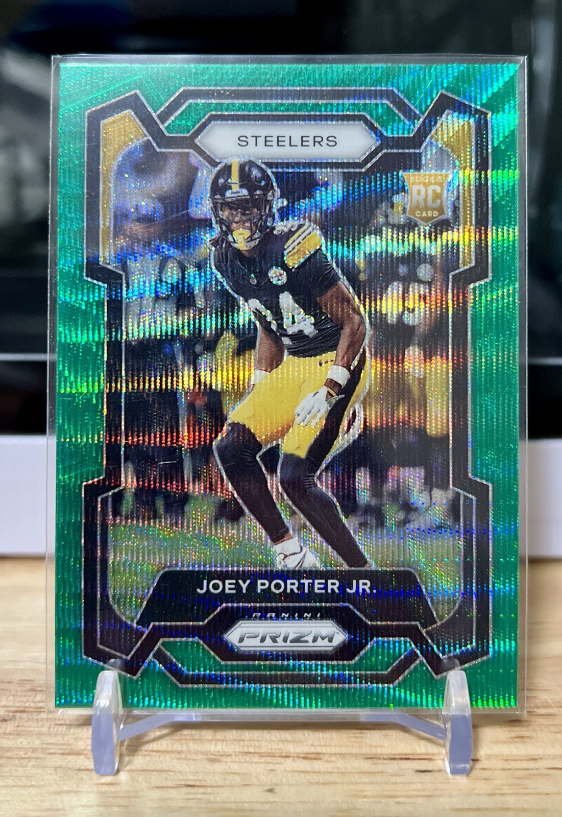 2023 Panini Prizm - Rookies Joey Porter Jr. #386 Green Wave Prizm (RC)