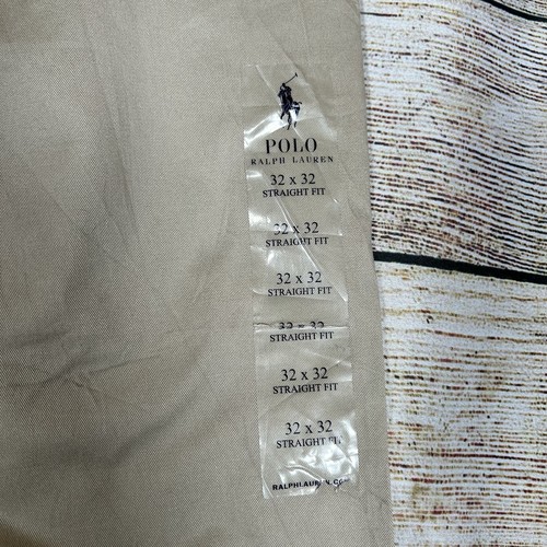 Polo Ralph Lauren Chino Trousers Mens 32W 32L Tan Khaki Straight Fit New Tags - Picture 15 of 24
