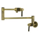 Kingston Brass KS410.KNL Convergent 4 GPM Wall Mounted 1 Hole Pot - Brass