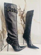 Adriano Diagi Best Italy Women  Leather Boots Sexy Heels Size 39