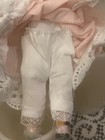 Victorian Style Porcelain Face Hands Feet Bisque Doll With Sun Hat Feather 8” — photo 5