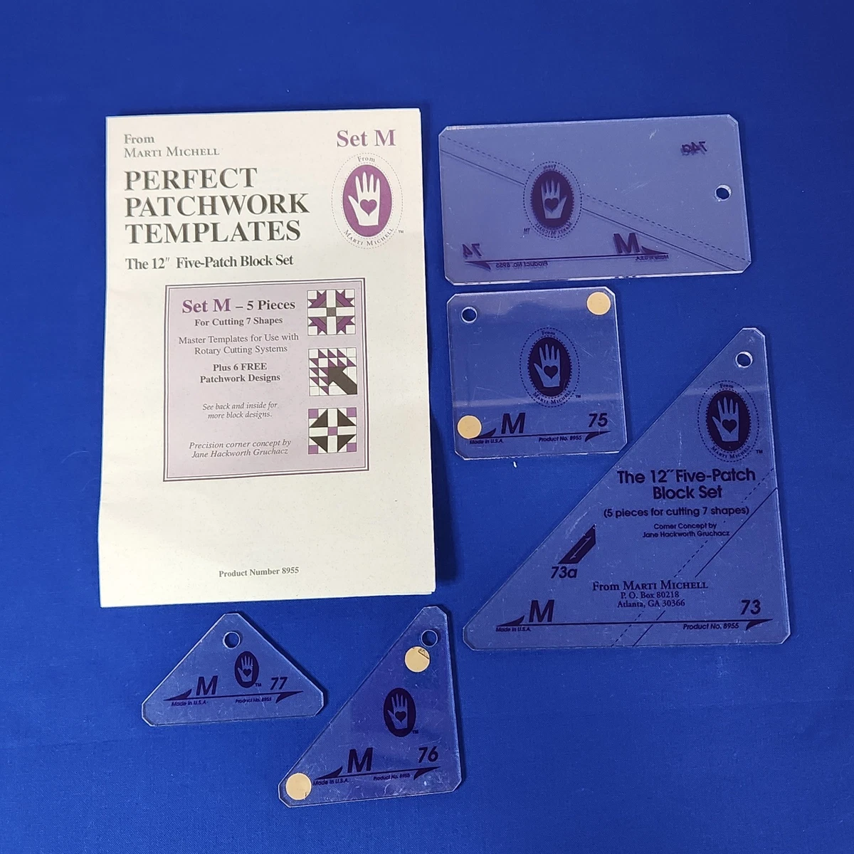 Perfect Patchwork Templates 3 Bonus Shapes Set A ~From Marti Michell Perfect Patchwork Acrylic Template Set A 3 Basic Square Set 7 Pkg
