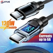 2m 120W USB to Type C Fast Charge Cable 100W PD  for iPhone 17 16 Samsung Xiaomi