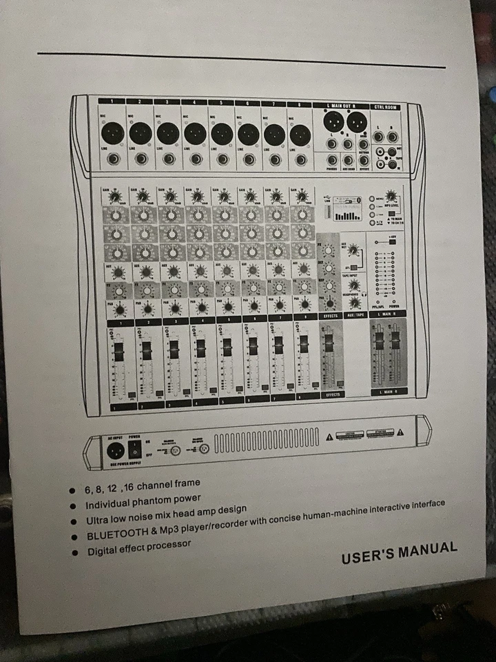 16 Channel Professional Powered Mixer Power Mixing 16 DSP USB NEW - Image 2 of 4