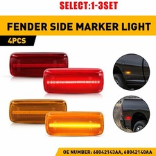 Led Side Marker Lights For Dodge Ram 2500hd 2010-2018 Dually Bed Amber Red 4-12x