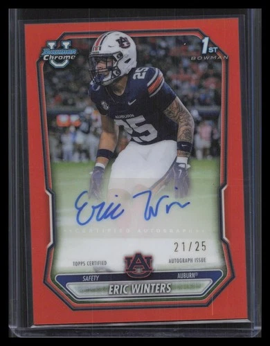 Eric Winters 2026 Bowman #BCPA-EW Chrome Prospect Auto Orange Refractor #/25