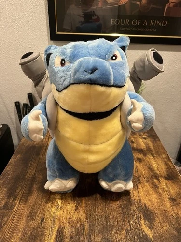 Vintage Pokemon Blastoise 16” Plastic Pallets Plush 1999 Stuffed Animal Nintendo