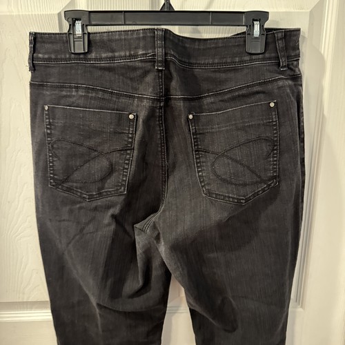 Chico’s women’s black platinum Ultimate Fit denim jeans size 2 short City Preppy - Picture 6 of 7