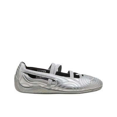 PUMA  X Wicked Speedcat Metallic Embroidered Ballet  Youth Girls Silver Flats Ca