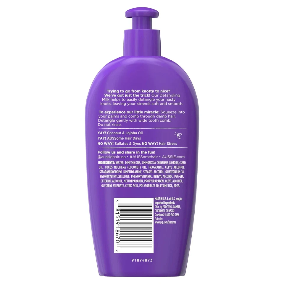 Aussie Miracle Curls Leave-In Detangling Milk Paraben Free 6.7 Oz (3Pk) - Image 3 of 4