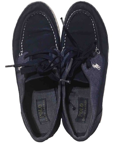 Polo Ralph Lauren mens Lander Chukka coated canvas size 12D Polo Ralph Lauren -Lander Chukka Red Blue - Mid Top Canvas  main image 3