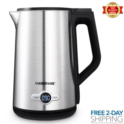 Tetera Electrica Hervidor Acero Inoxidable Cafetera Pava De Agua Para Cafe  Tea