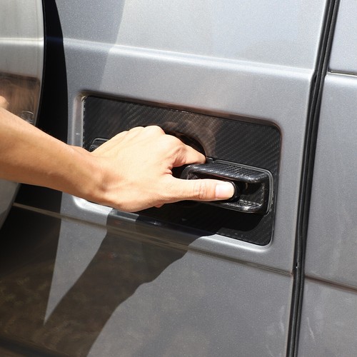 Marco de tazón de puerta con manija de fibra de carbono real para Benz Clase G 2009-2018 - Imagen 5 de 11