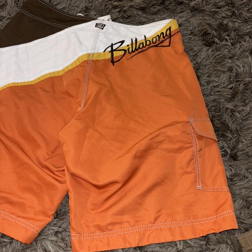 Vintage Billabong Boardshorts Herren 36 orange Shane Dorian Surfen Schwimmen Strand Y2K - Bild 9 von 11