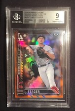 2016 Corey Seager Bowman CHROME Scouts Top100 #D/25 ORANGE REFRACTOR BGS 9 MINT 