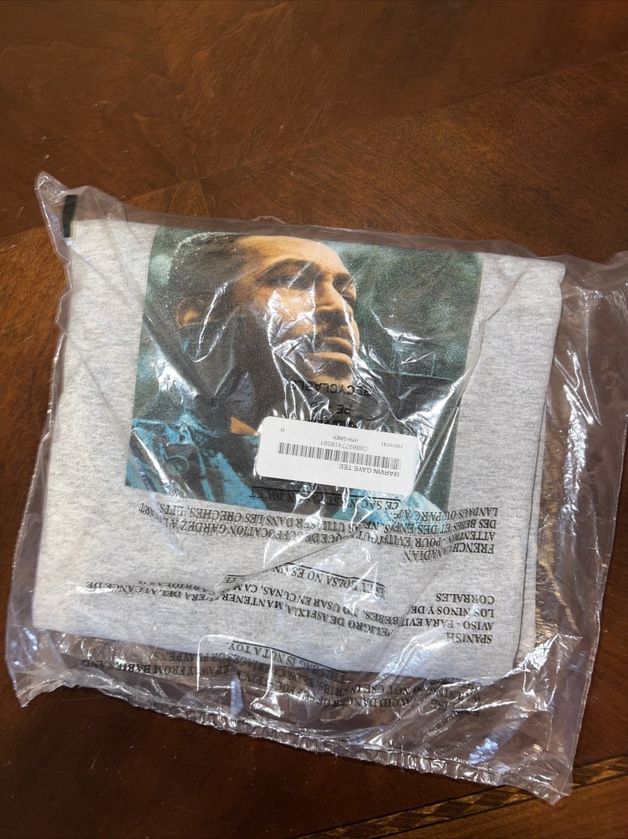Supreme Marvin Gaye Tee Heather Grey Size Medium FW18 NEW | eBay