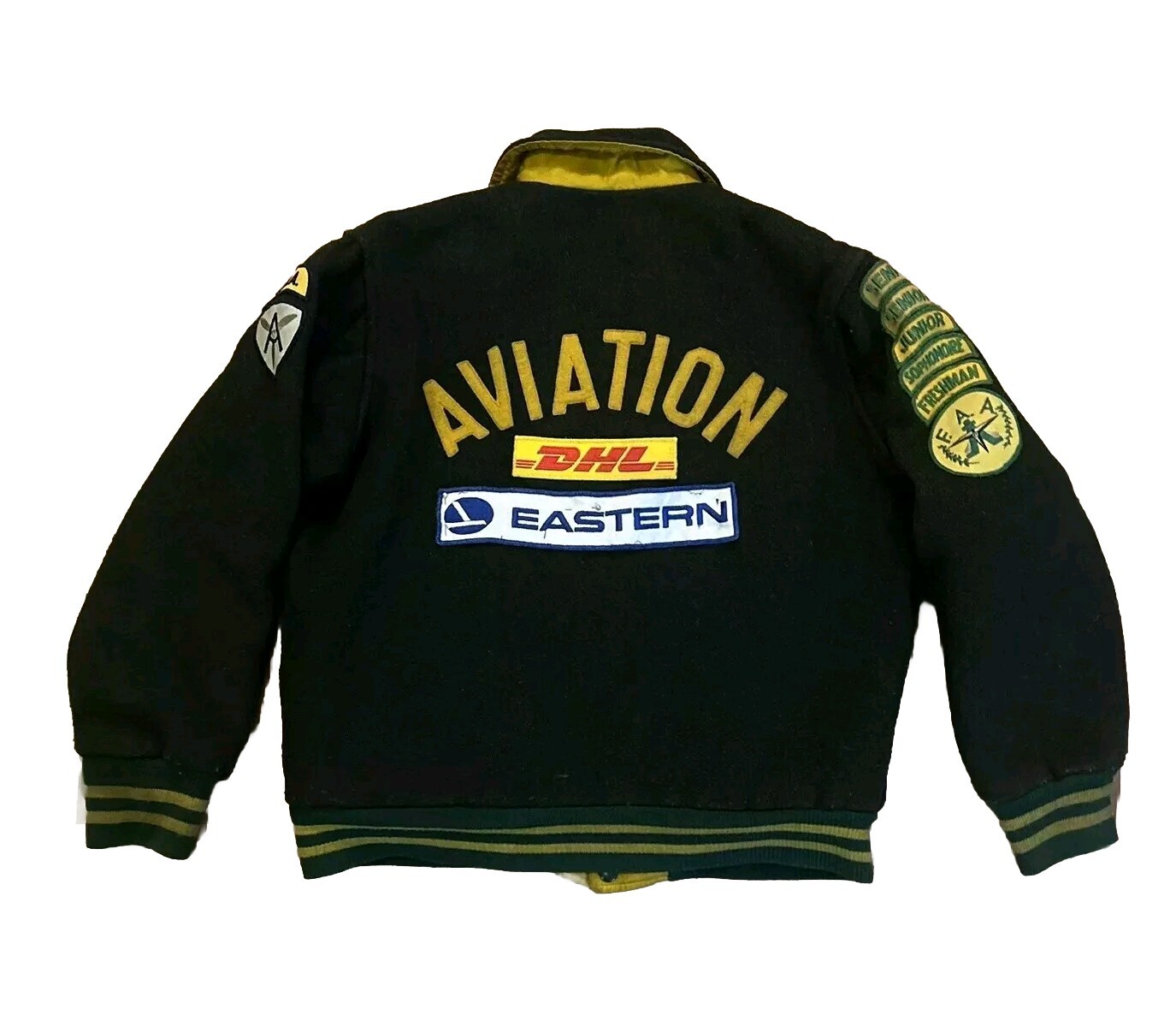Vintage Pilot Patch Reversible Varsity Jacket 196… - image 2