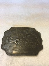 Vintage America's Heroes Boston Fire Department Brass Belt Buckle