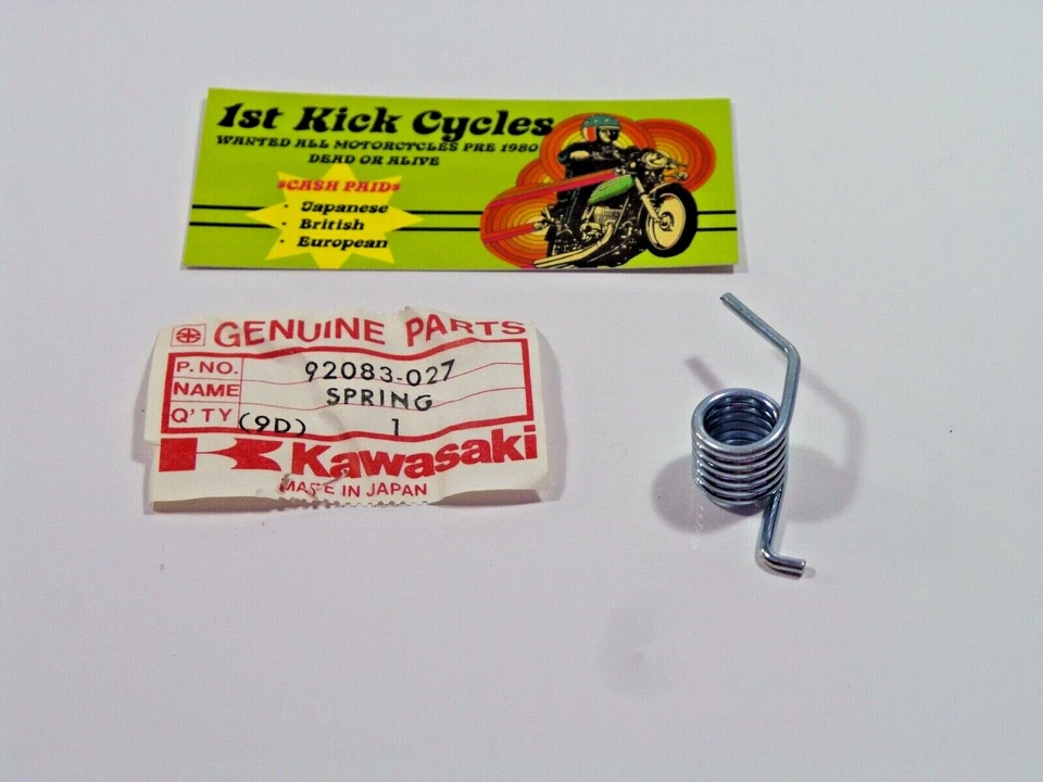 NOS KAWASAKI KD175 KD100 KD125 KD80 REPOSAPIÉS BARRA RESORTE 92083-027 OEM Foto 3 de 3