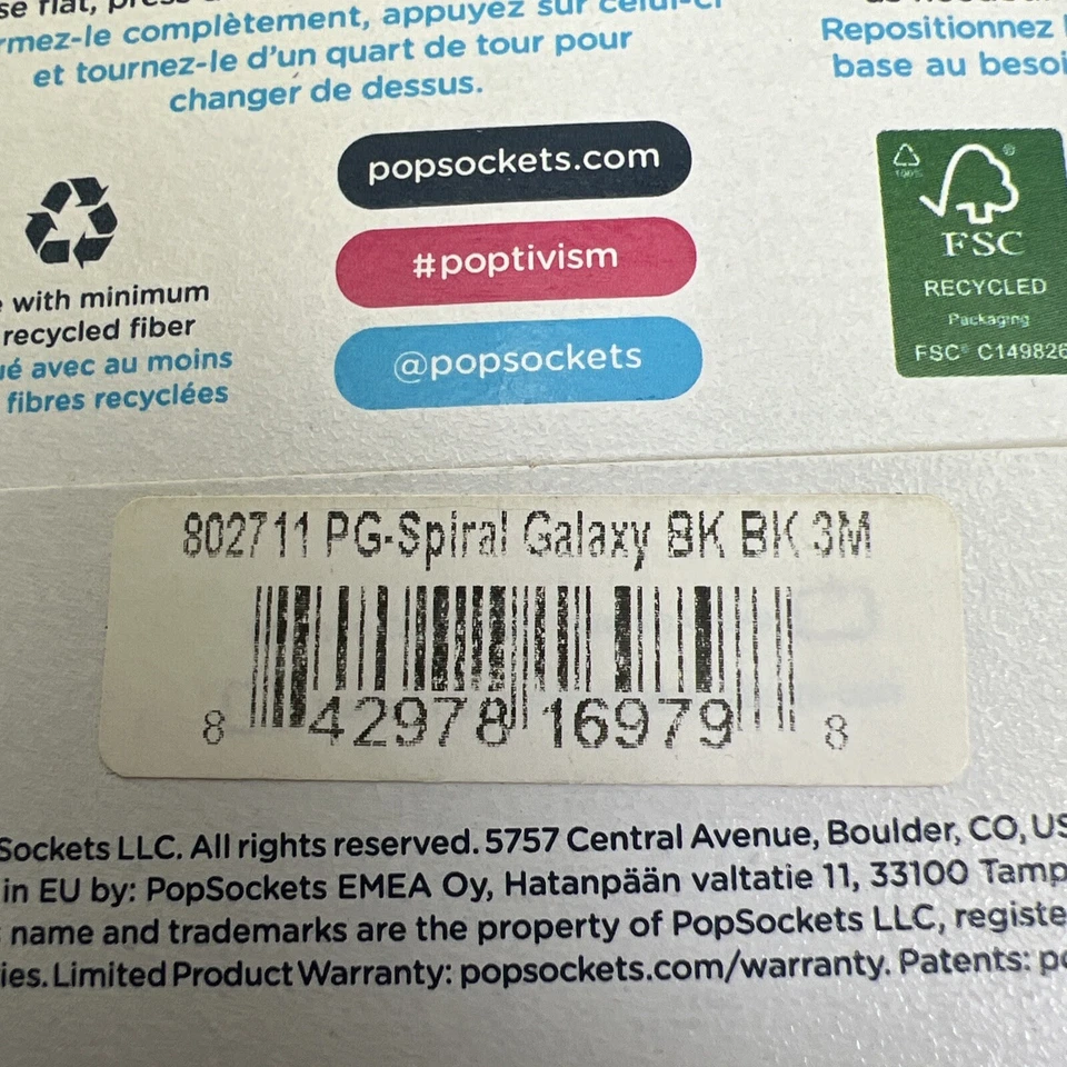 PopSockets Spiral Galaxy Phone Grip Hold Phone Outer Space - Image 3 of 4