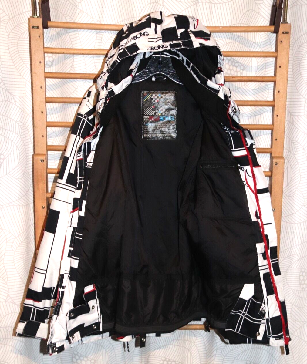 BILLABONG ALTYR Snowboard Jacket, Black & White, Men's M, 8K BILLABONG ALTYR Snowboard Jacket, Black & White, Men's M, 8K