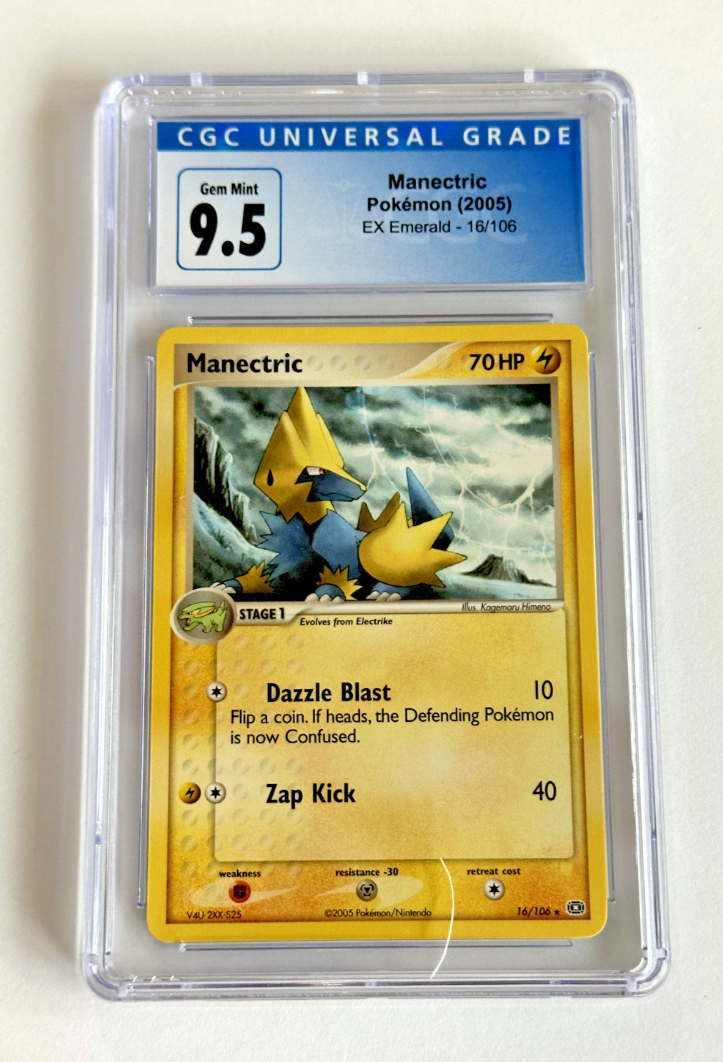 MANECTRIC EX EMERALD 16/106 - CGC 9.5 GEM MINT 2005 POKEMON