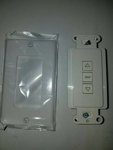 Somfy ILT 3 Button Decora Wall Switch,w/25ft Cable,White,Cat #1800410,0852,REV.D