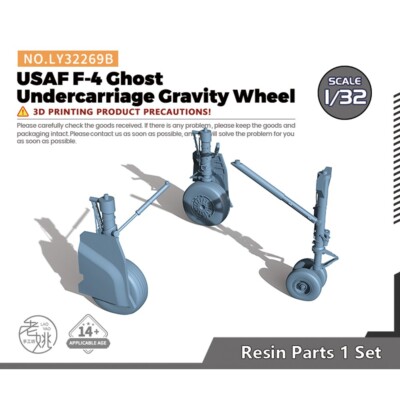 Yao's Studio LY32269B 1/32 Model USAF F-4 Ghost Undercarriage Gravity Wheel
