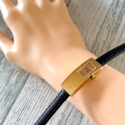 フェンディ ゴールドダイヤル ウォッチ 3300L FENDI Watch 3300L Gold Ladies Used From Japan Check