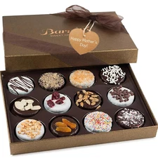 Mothers Day Gift Basket, 12 Gourmet Cookies, Chocolate Candy Biscotti Gift Box