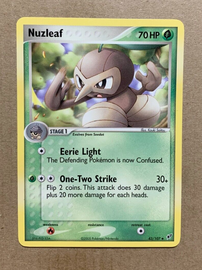 Nuzleaf 43/107 EX Deoxys - Uncommon Pokemon Card - NM/Mint