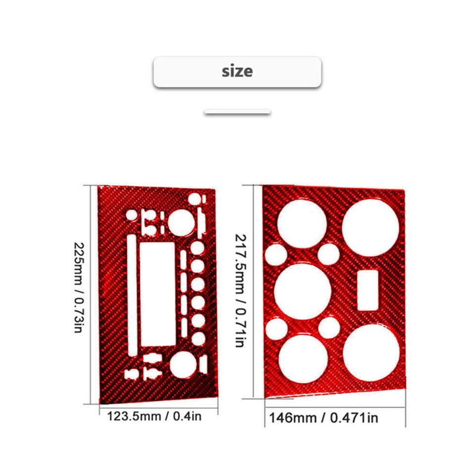 Cubierta del panel de control central de fibra de carbono rojo para Suzuki Grand Vitara 2010-13 Foto 2 de 4