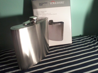 RARE OVERSIZED STAINLESS  STEEL FLASK (Wine Camping picnic, 1L), BRAND NEW!