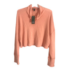 Women's Turtleneck Cozy Boxy Cropped T Shirt Wild Fable Size Large