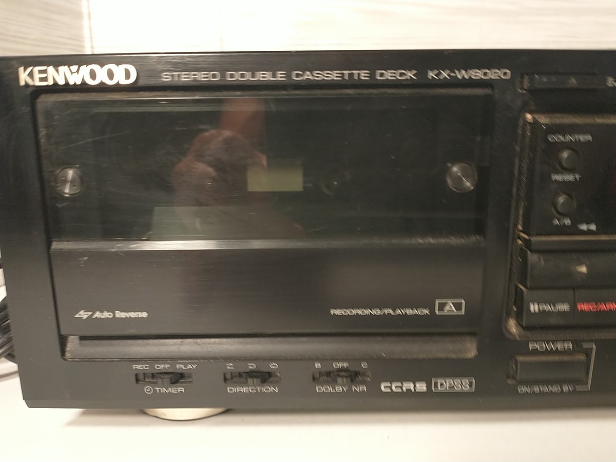 KENWOOD KX-W8020 Dual Cassette Deck*** For Parts or Repair